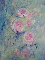Originalgemälde Midnight Roses, 80×60 cm, Unikat!