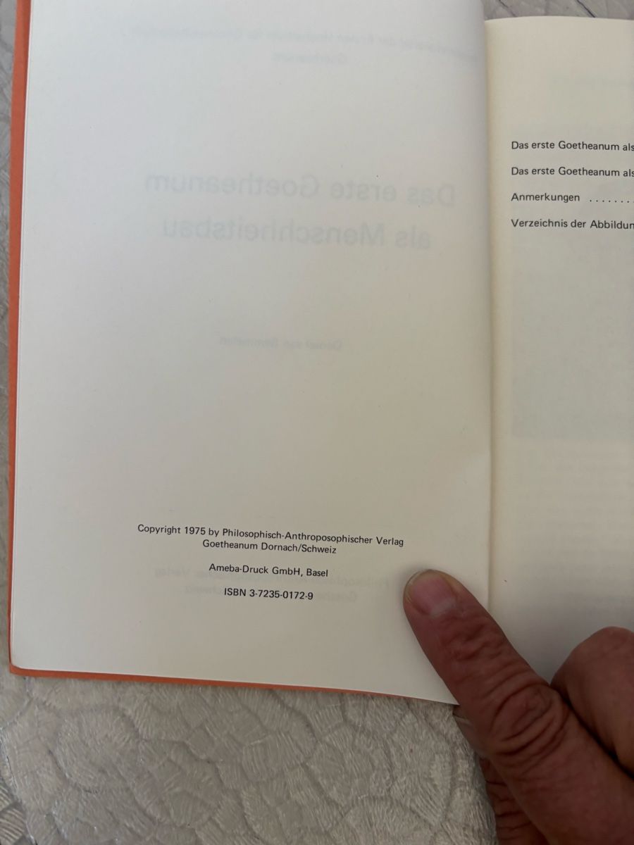 Libri: Das erste Goetheanum als Menschheitsbau,D.van Bemmelen – Usato da Zürich venduto da Rita017 2