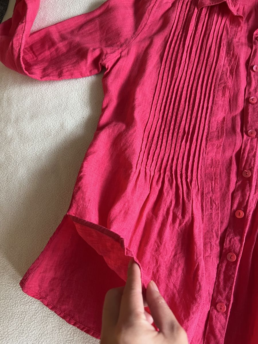 T-shirt: 100% Linen pink tshirt size S – Usato da Zürich venduto da dor_9l9g 7