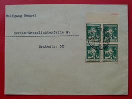 1916, J5: VIERERBLOCK: fehlerfrei auf Brief, Kat: 800.- ATTE