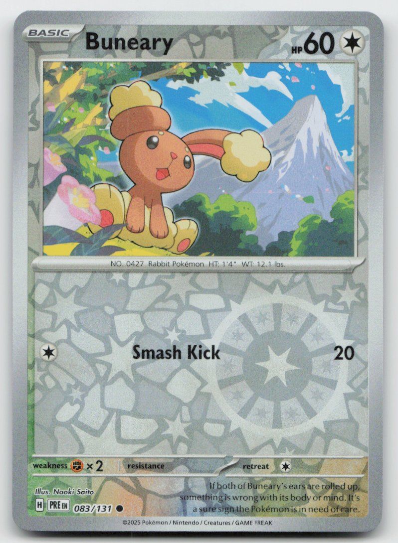 Pokémon Sammelbilder & Trading cards: Pokemon Buneary Reverse 083/131 PRE EN 2025 – Gebraucht aus Lugano von VlaseCard
