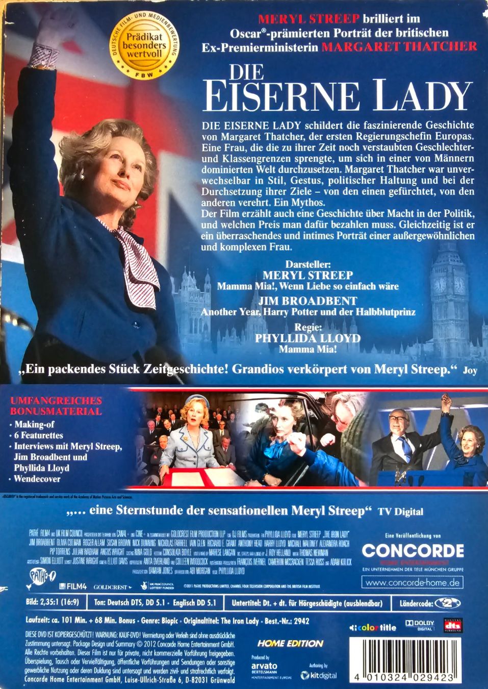 Tutti i DVDs: Die Eiserne Lady – Usato da Wahlen b. Laufen venduto da Cg10 1