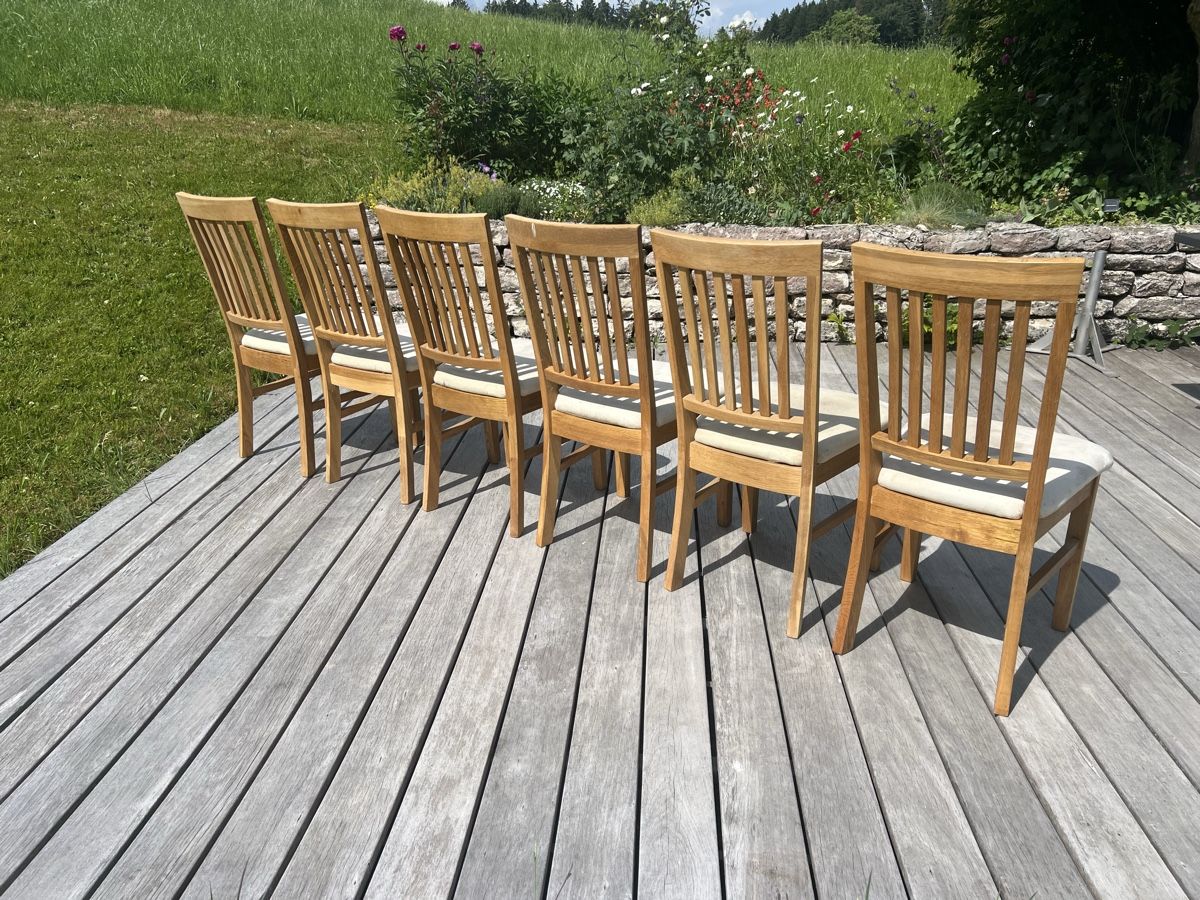 Jysk Tables: Esstisch Eiche Natur und 6 Stühle – D'occasion à Hütten par CaFeLe 5