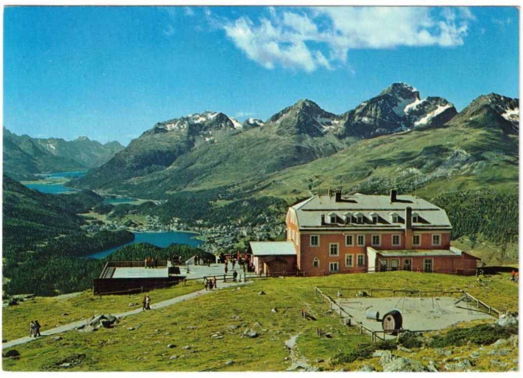 Cartoline postali: St. Moritz - Standseilbahn Muottas Muragl Bergstation – Usato da Binningen venduto da Mountainrider