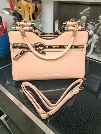 Tasche rosa Leo‑Muster ⭐ Umhängetasche ⭐ sehr guter Zustand
