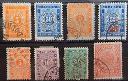 Bulgarien Porto ex. Kat. 7-16 gest. 1887/1901 Kat. 88 Euro