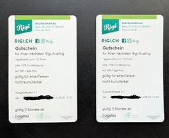 2x Rigi Bahnen Gutschein – Tageskarte zum 1/2 Preis
