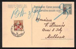 1920 Flugpost F1 in Luxusqualität auf Karte mit Attest