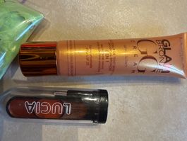 Body Bronzer mit UV Schutz, Lippgloss & Bodyglitter