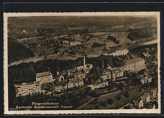 Cartoline postali: Luzern, Kantonale Krankenanstalt, Fliege – Usato da Berlin venduto da bartko-reher
