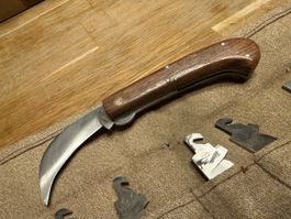 Antikes Taschenmesser Sackmesser Ledermesser Gärtnermesser
