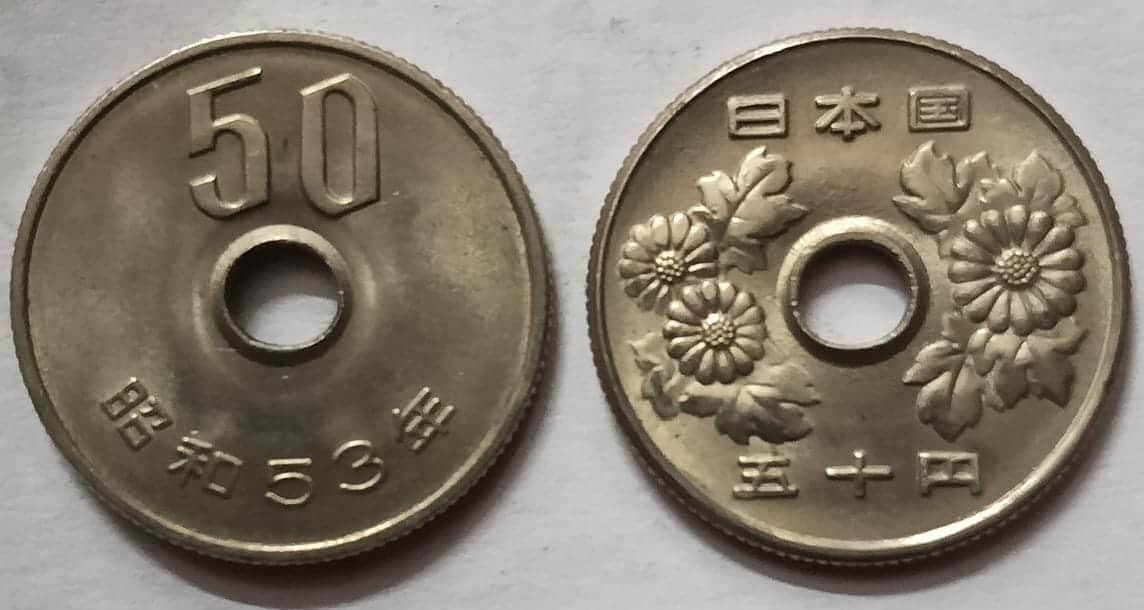 Alle Münzen: 50 Yen Japan 1978 – Gebraucht aus Kriens von TSCH1
