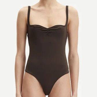 Samsøe Samsøe Top: Samsoe Samsoe Brown Bodysuit – Usato da Kriens venduto da tiy_wxz5 4