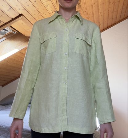 Chemise en lin Madeleine vert clair 100% lin taille 38