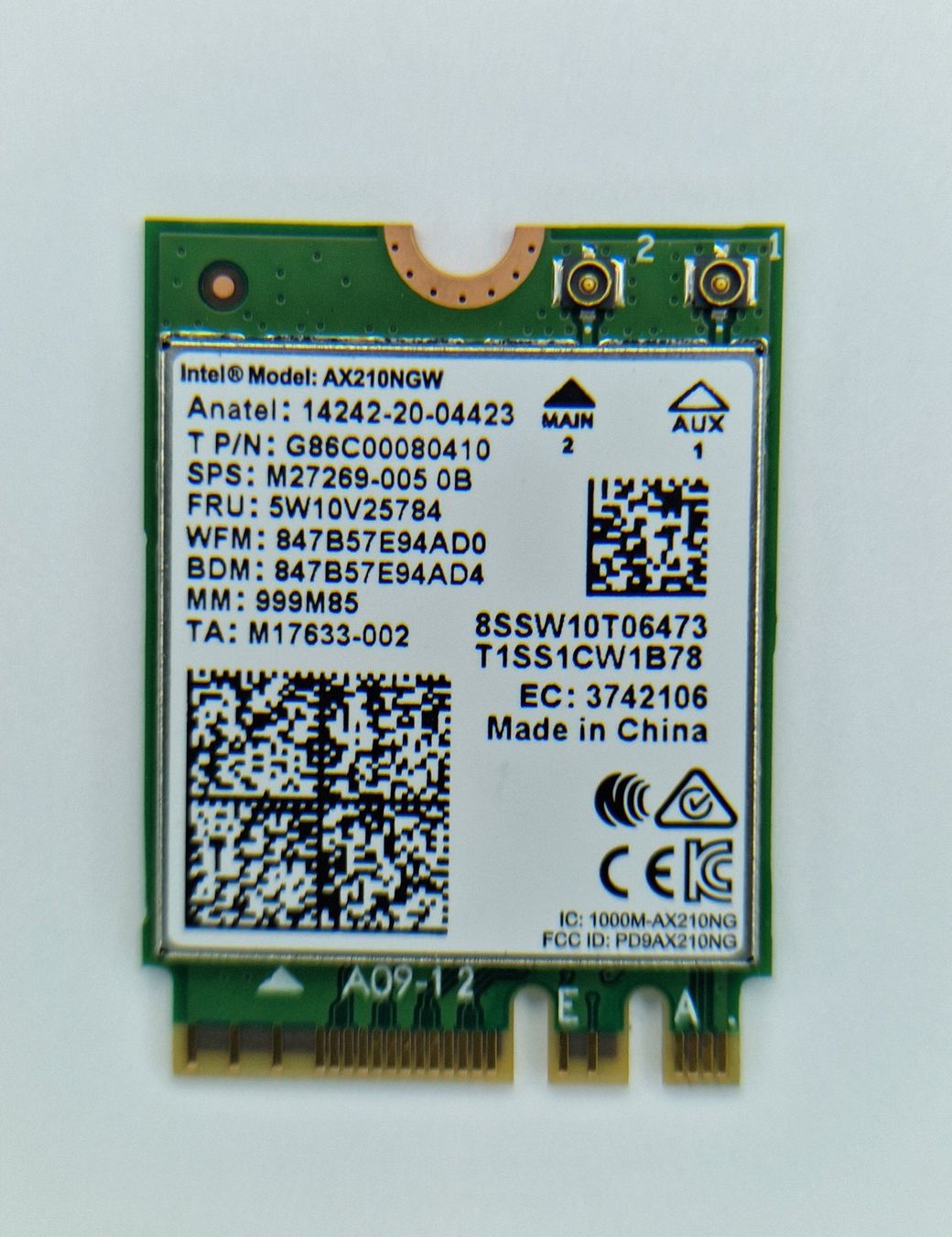 Intel Laufwerke & Adapter: Intel AX210NGW WiFi 6E Wireless Card – Gebraucht aus Stein am Rhein von Sab1