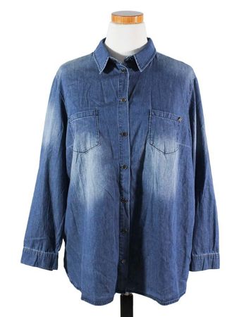 Ulla Popken Jeansbluse Gr. 46/48