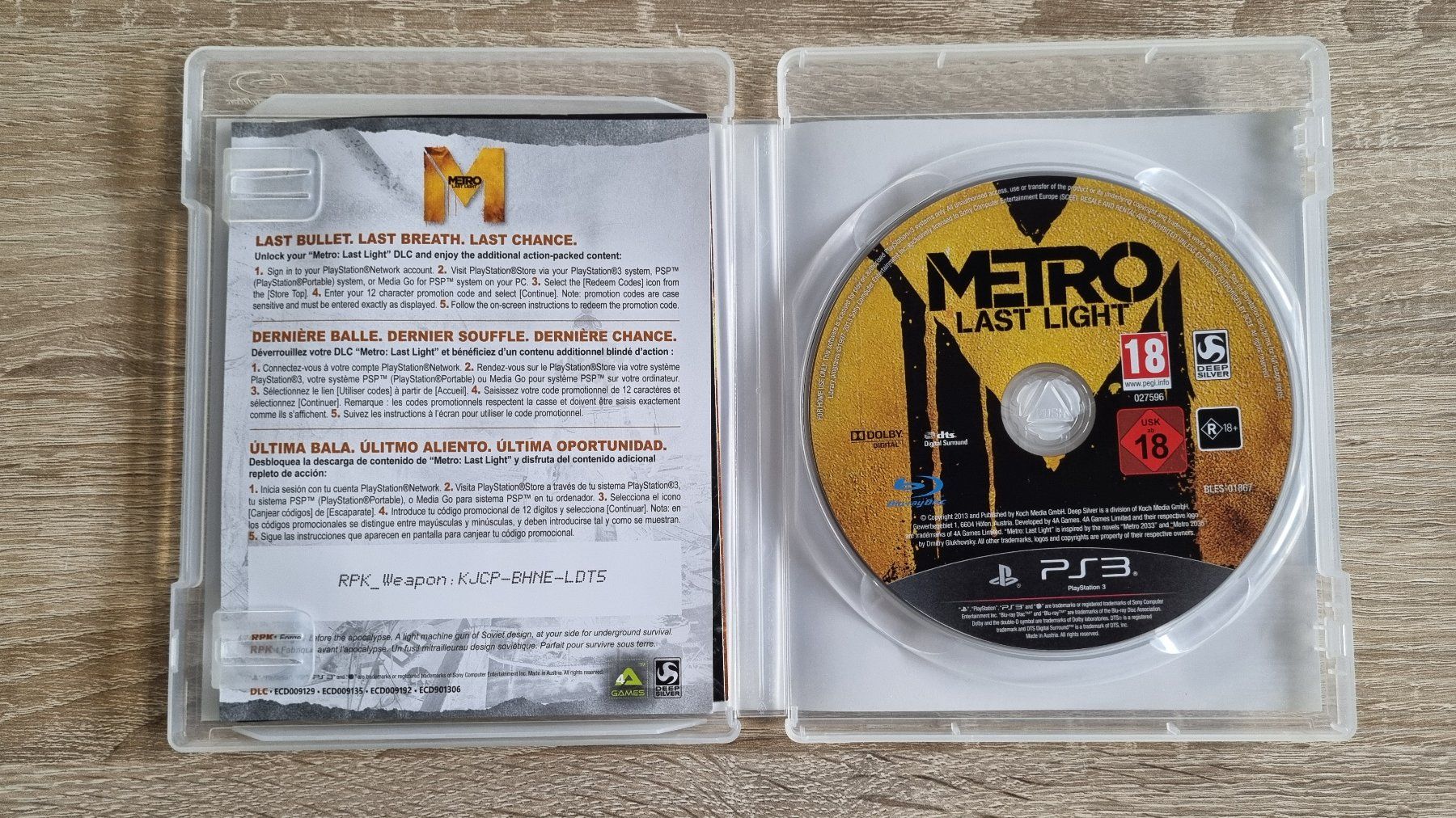 Giochi: Metro Last Light - First Edition PS3 – Usato da Hagenbuch ZH venduto da lecterr55 1