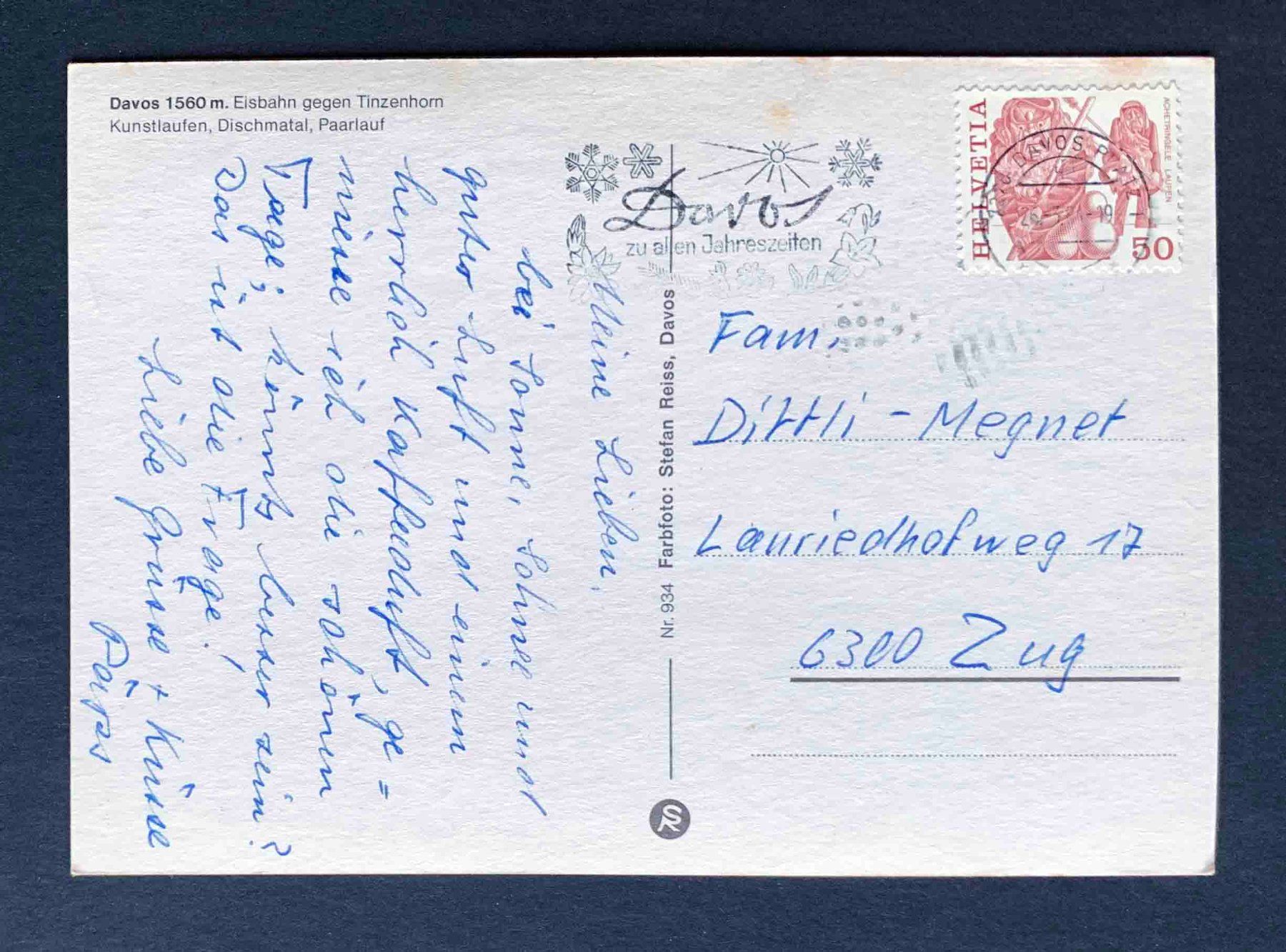 Cartes postales: AK Davos Eisbahn – D'occasion à Goldau par artelier1 1