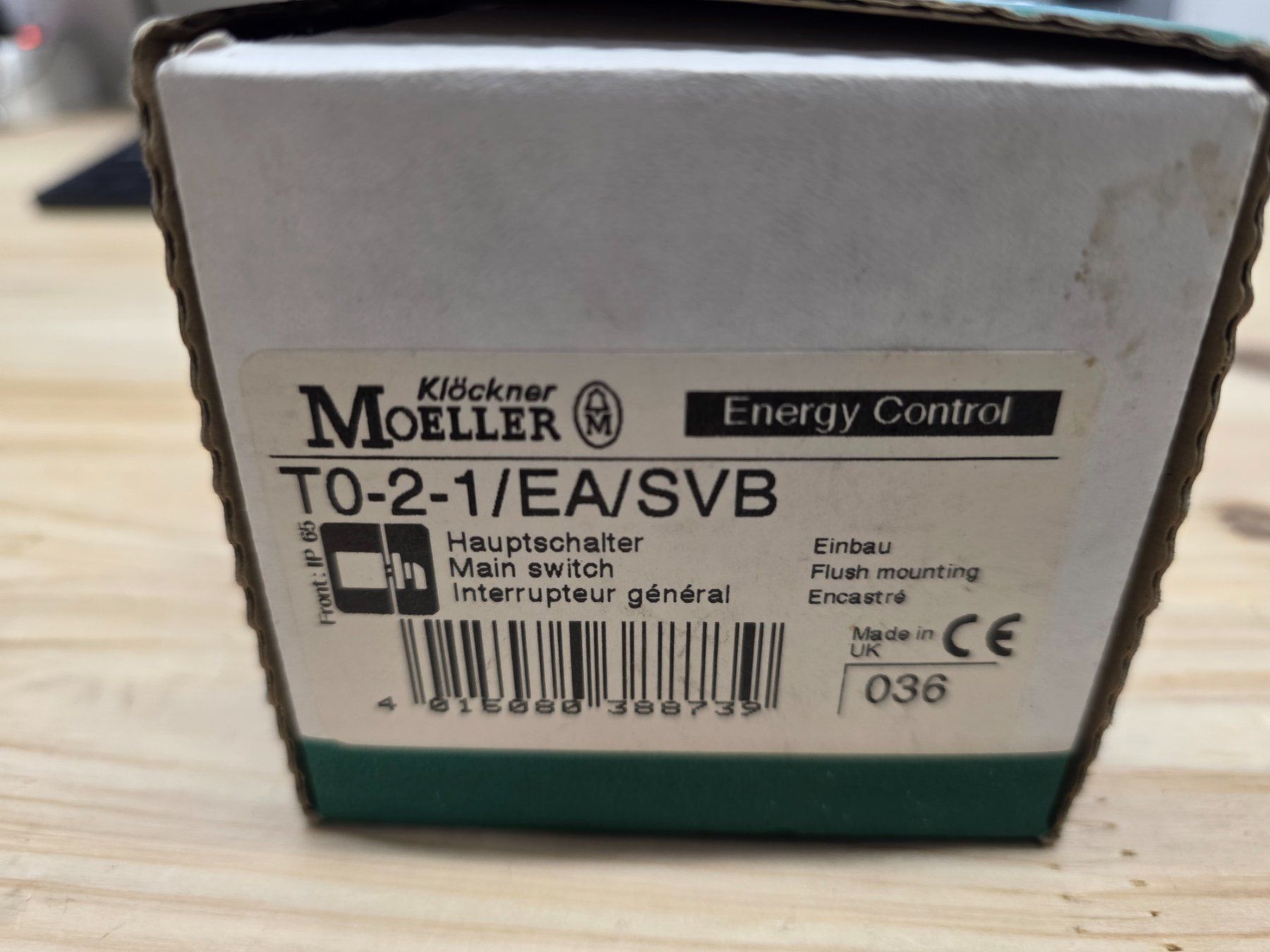 Interruttori: Moeller Hauptschalter T0-2-1/EA/SVB – Nuovo (secondo la descrizione) da Balsthal venduto da mtwd 6