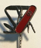 GG343 - Anstecknadel Victorinox Taschenmesser Sammlerstück