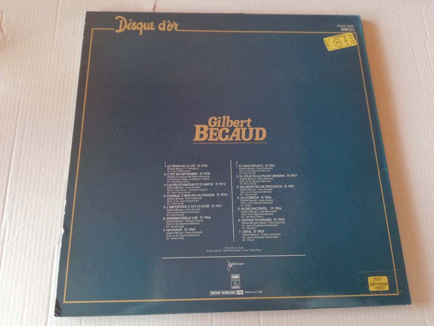 Vinyles: GILBERT BECAUD (TOP ZUSTAND) – D'occasion à Bern par Vinylsound.ch 1