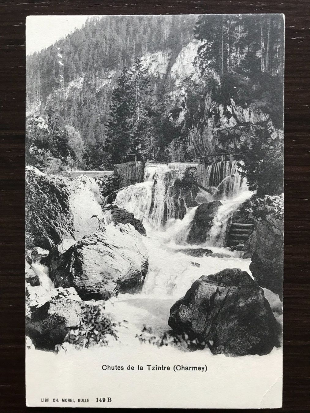 Cartoline postali: CHARMEY Chutes de la Tzintre, Wasserfall – Usato da Wald ZH venduto da TLILEF