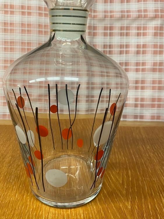 Caraffe: 2)) Eine Karaffe mit grafischem Dekor 50er Jahre – Usato da Flawil venduto da sonnengeist 4