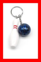 Schlüsselanhänger Bowling Kegeln Blau Keychain Bowlingkugel