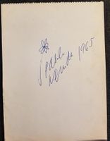 Autograph von Pablo Neruda, 1965