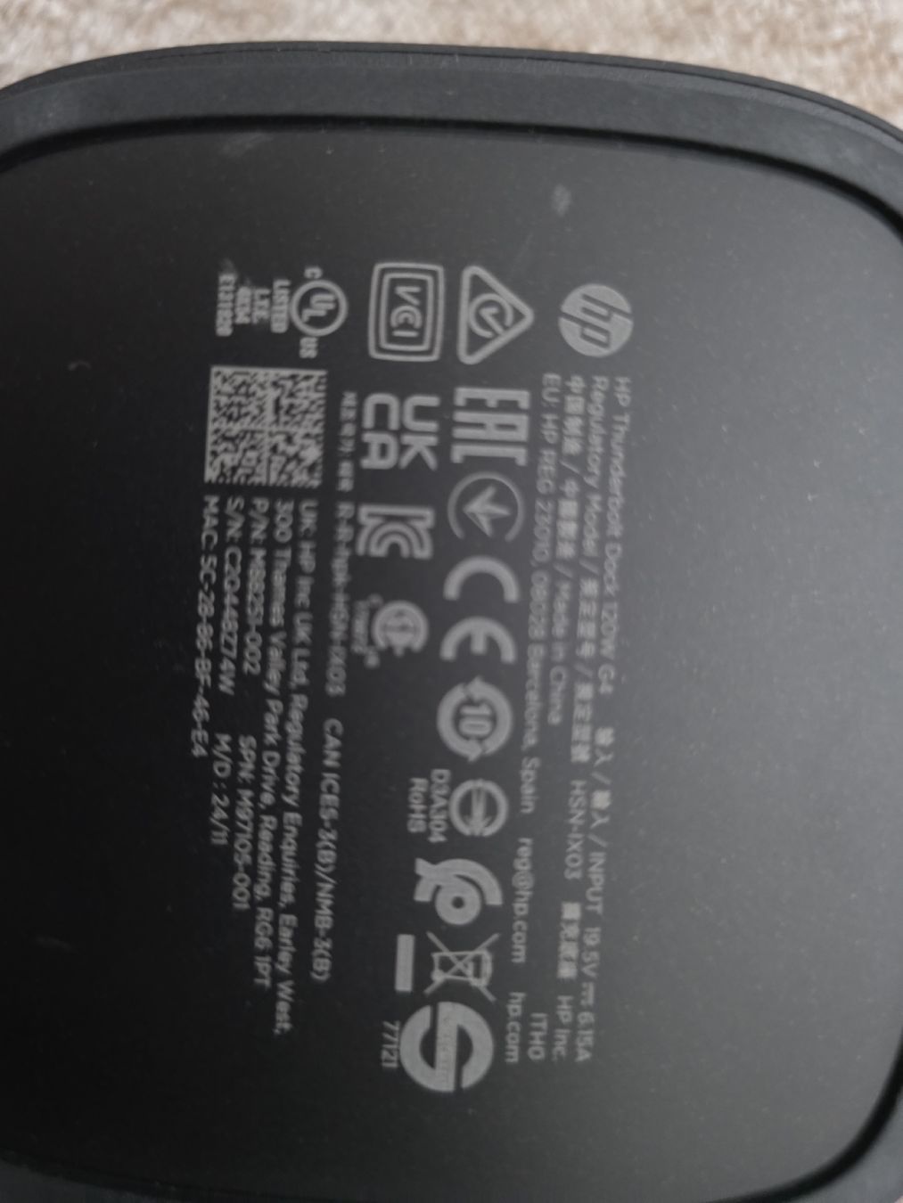 Hewlett Packard Dockingstation: HP Thunderbolt Dock 120W G4 gebraucht – Gebraucht aus Niederwil SG von Dominic_Boesch 4
