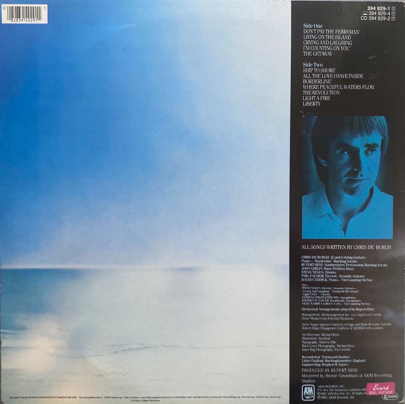 Schallplatten: CHRIS DE BURGH - GETAWAY – Gebraucht aus Poliez-Pittet von Newtown-Records 1