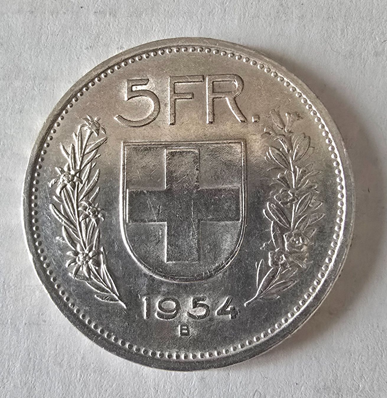 Alle Münzen: Fr. 5.00  1954 – Gebraucht aus Ennetbürgen von 50shafali53