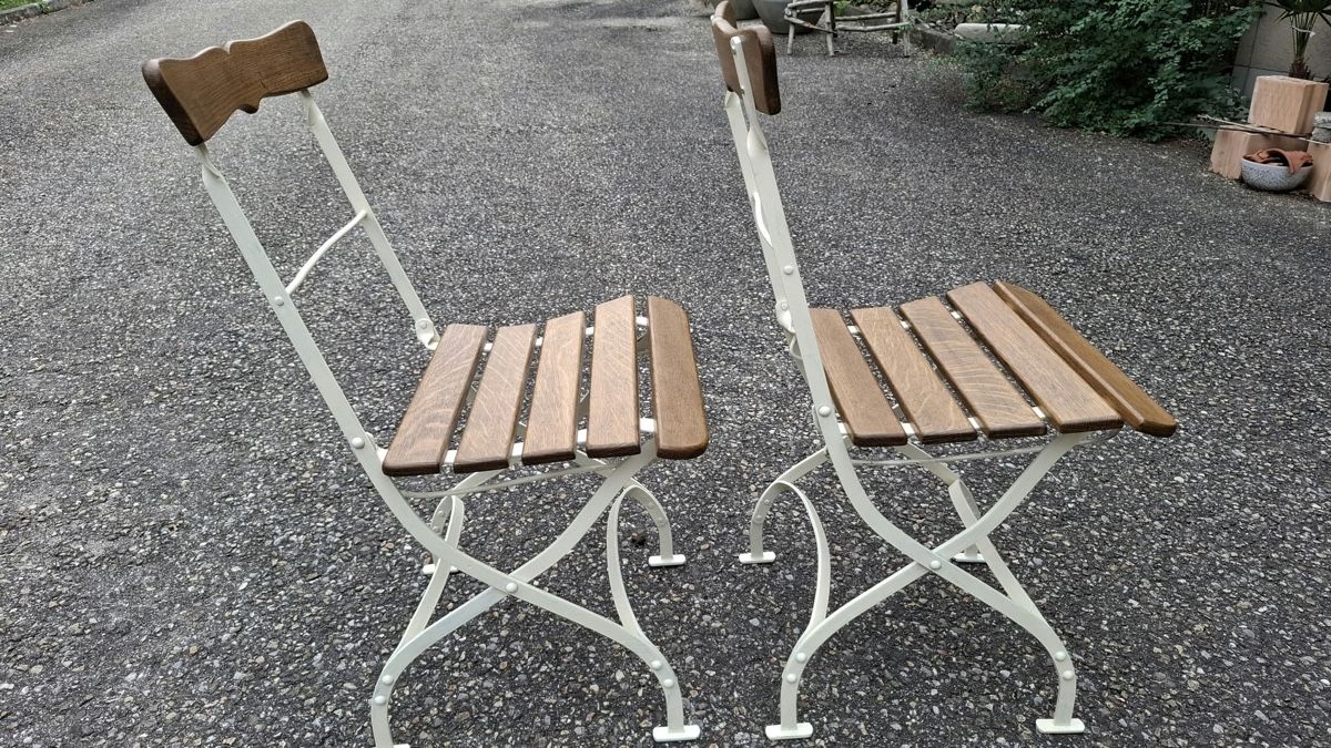 Sedie: 2 Stück Gartenstühle klappbar restauriert – Usato da Willisau venduto da son_lq7g 3