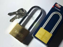 ABUS Bügelschloss 65/40HB63 mit langem Bügel und 2 Schlüssel
