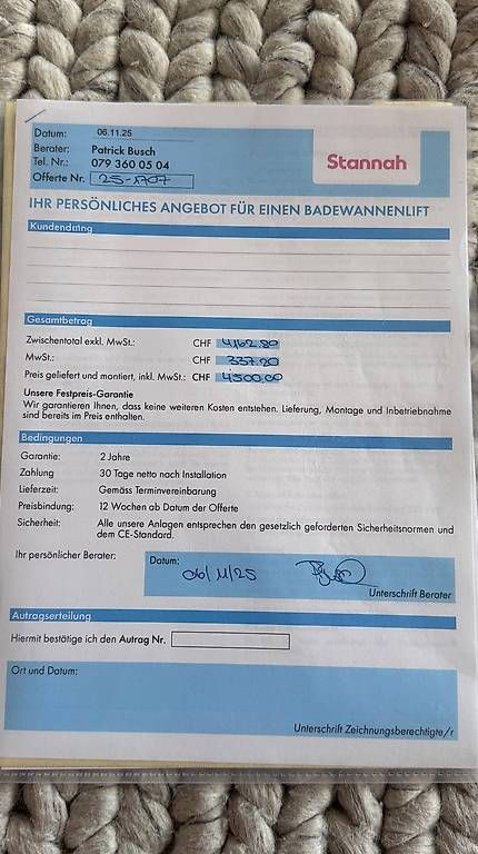 Piattaforme elevatrici & Crick: Badwannenlift – Usato da spiez venduto da bryan98 1