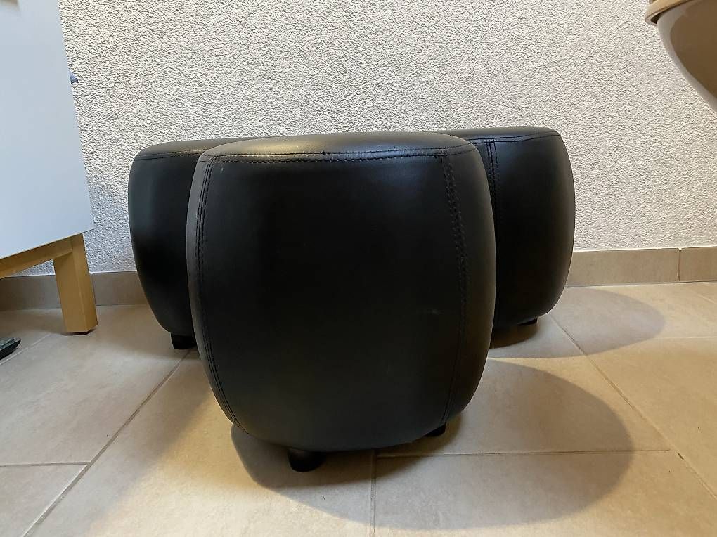 Tabourets: Schöne Kunstleder Hocker 3 Stück  – D'occasion à Koblenz par man_6kgw 1