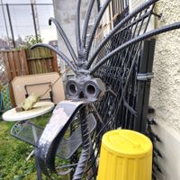 Metal Garden Art Bird Sculpture - Unique Handmade!