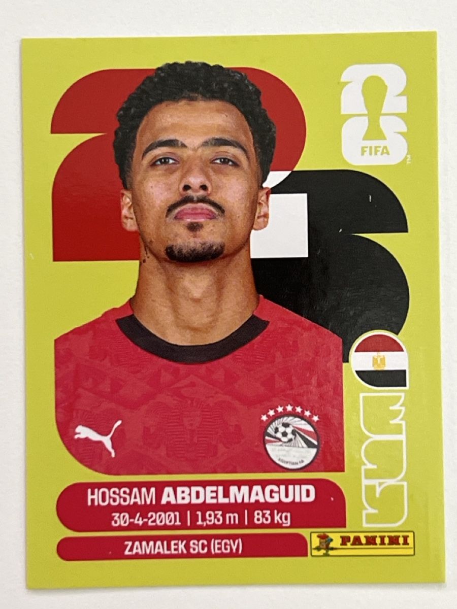 Panini Carte collezionabili: FIFA World Cup 2026 Sticker Hossam Abdelmaguid EGY 8 – Nuovo e nell'imballaggio originale da Grüt (Gossau ZH) venduto da BOOOTSY