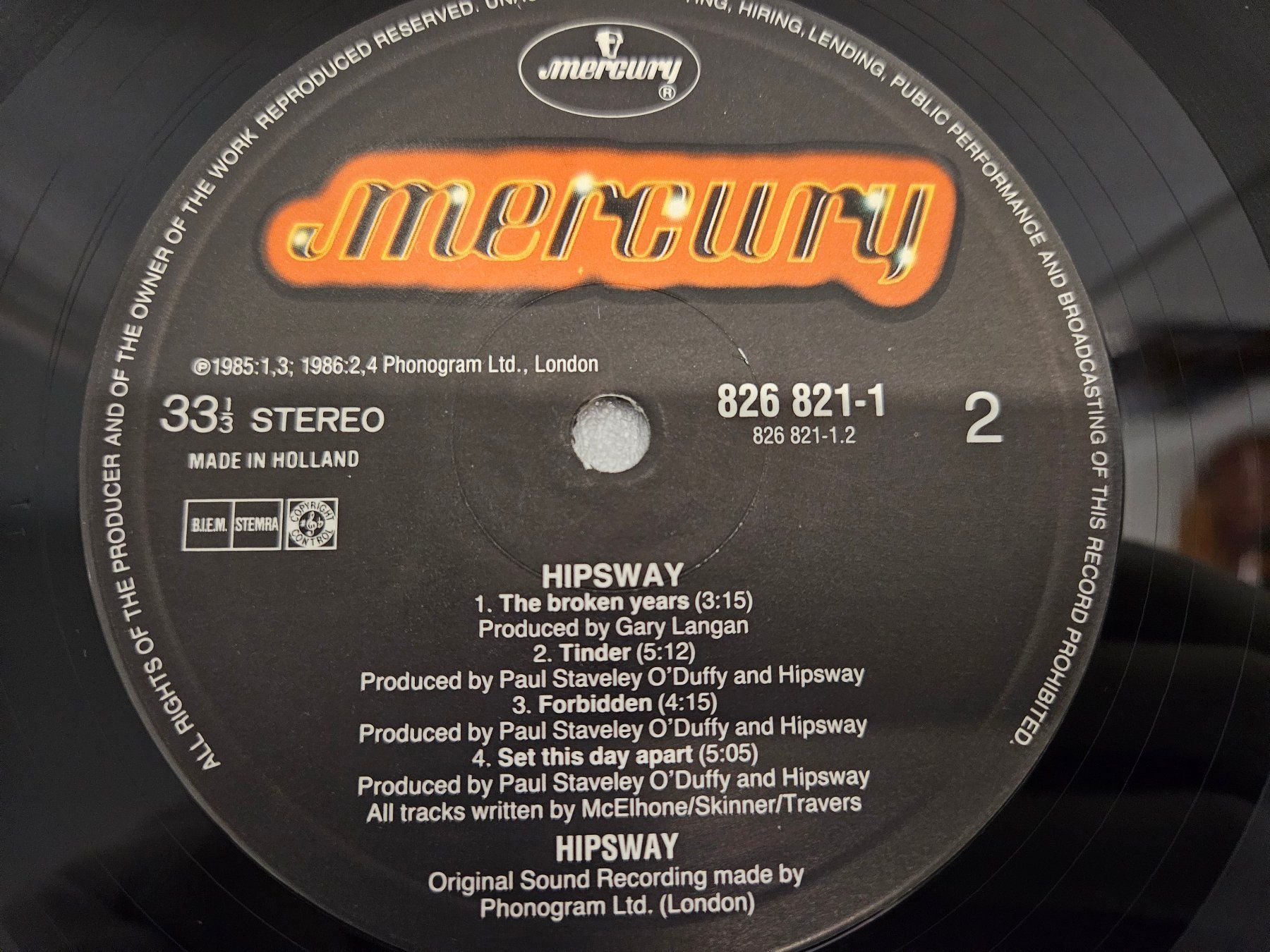 Schallplatten: Hipsway – Hipsway (LP, Synth-pop) – Gebraucht aus Uster von Vinyl-Leidenschaft 5