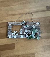 Rustikale Tür-Weihnachtsdeko aus Holz neuwertig