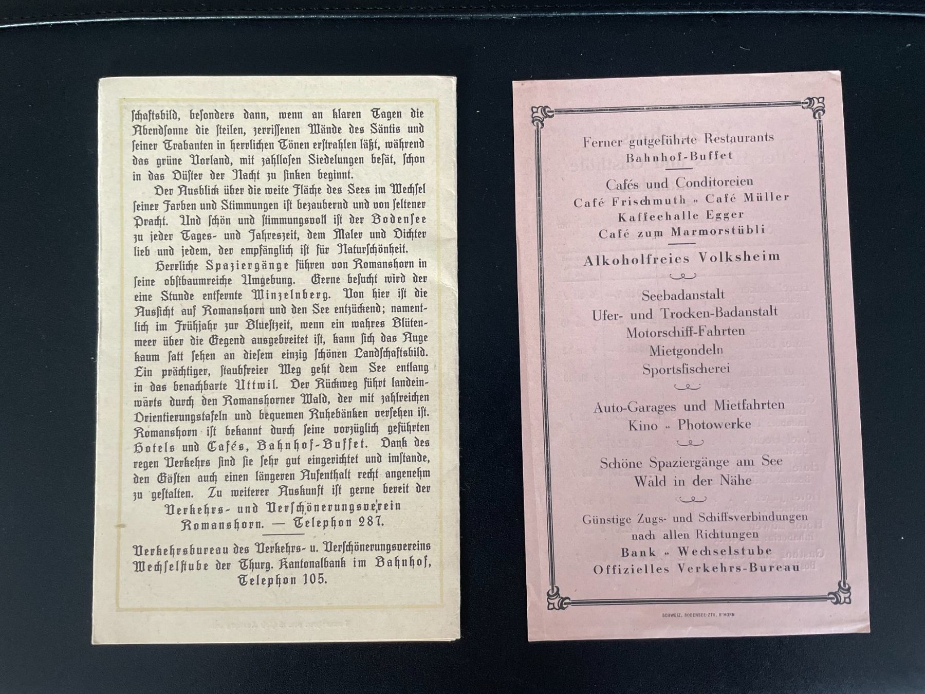 Libri: 2 alte Prospekte von Romanshorn TG – Usato da Thal venduto da Danny82 1