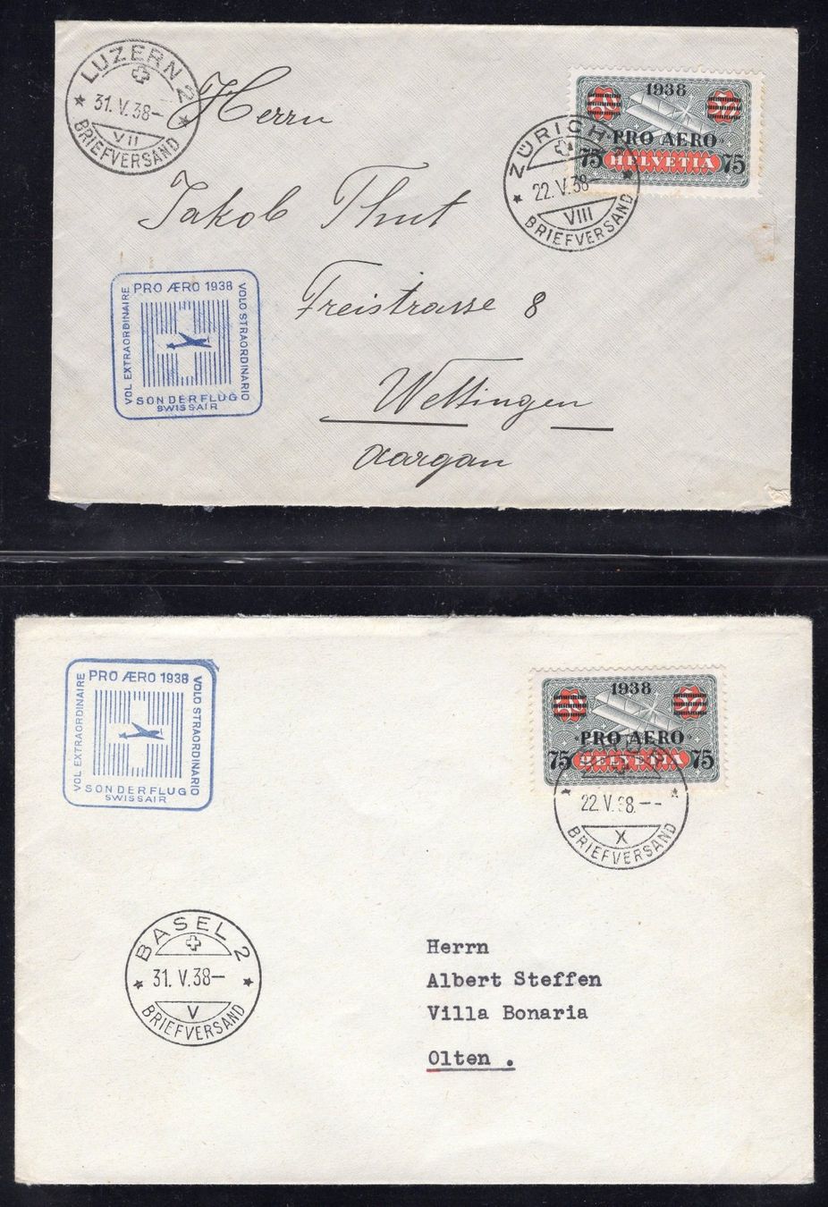 Tutti i francobolli: R1691 /  8 lettres pro aéro 1938 – Usato da Ste-Croix venduto da MONT-TAGNAC