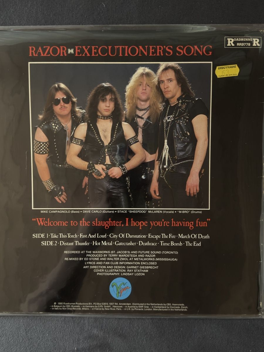 Dischi in vinile: Razor – Executioner’s Song + Malicious Intent OG Bundle – Usato da Muttenz venduto da Petar777 2