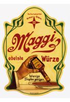 Blechschild-MAGGI-EDELSTE WÜRZE-WENIGE TROPFEN GENÜGEN