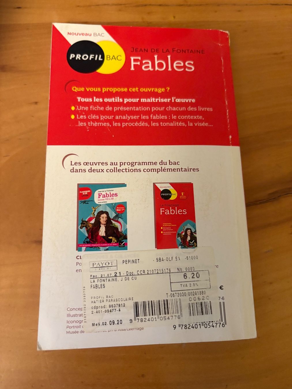 Libri: 📖 Les Fables de La Fontaine – Profil Bac – Usato da Lausanne venduto da ine_6c2m 1