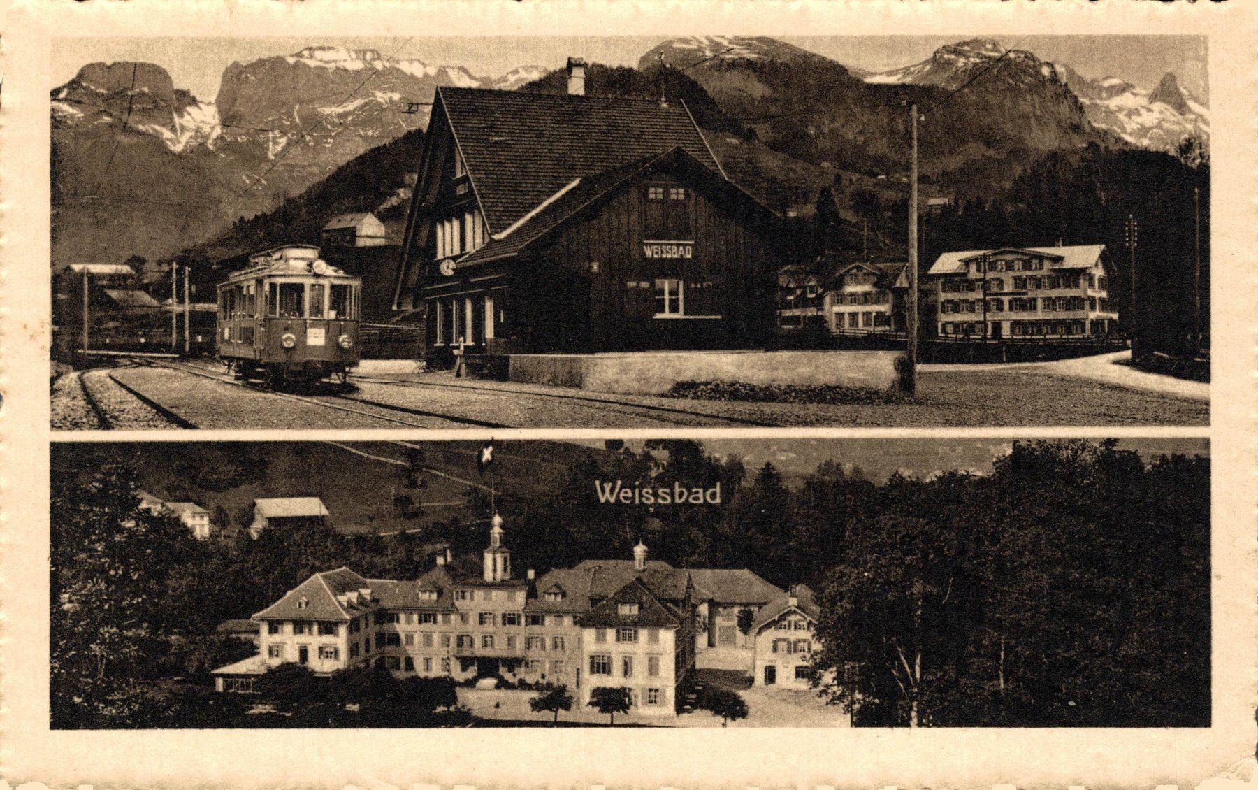 Ansichtskarten: Säntisbahn. Station Weissbad – Gebraucht aus Bronschhofen von Astore