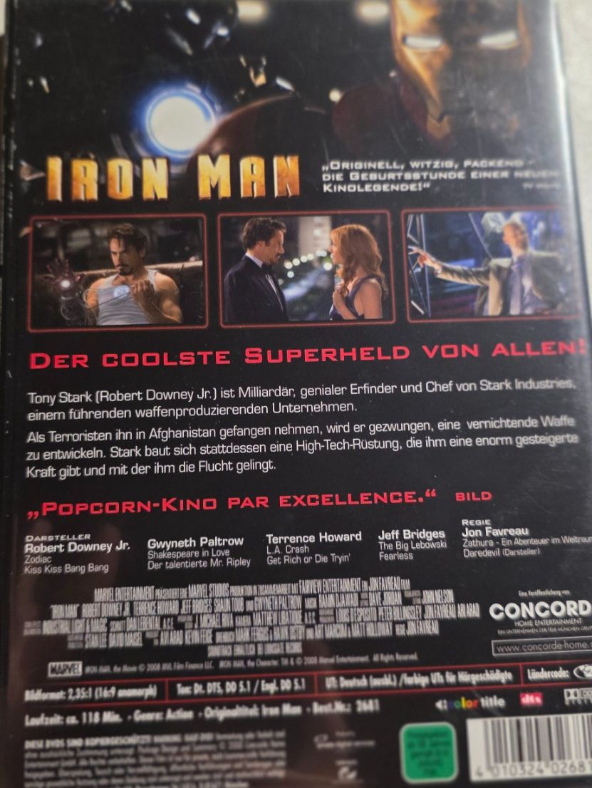 Tutti i DVDs: Iron Man DVD – Usato da Niederbipp venduto da Tamara15101995 1
