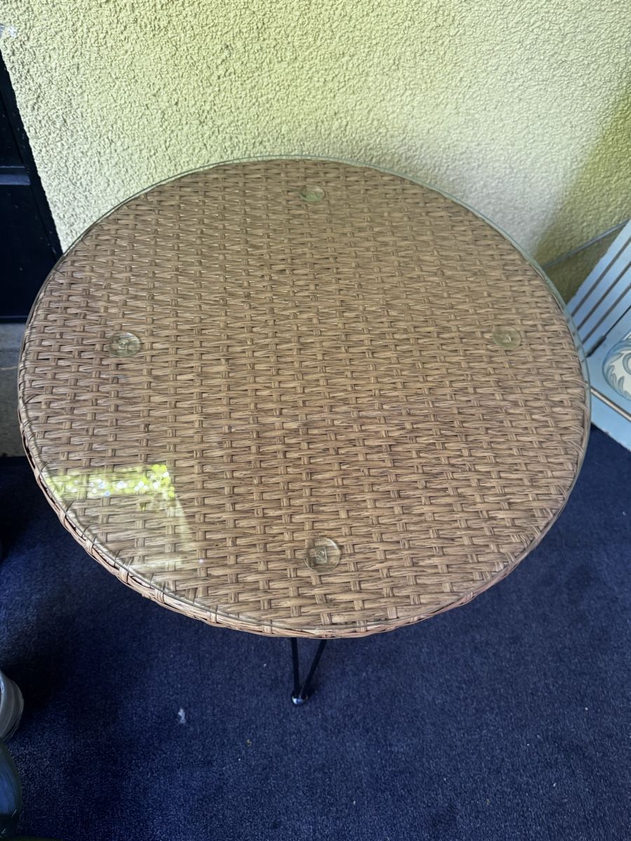 Tavoli: Balkontisch, Rattantisch mit Hairpin-Legs – Usato da Mönchaltorf venduto da gol_pg75 1