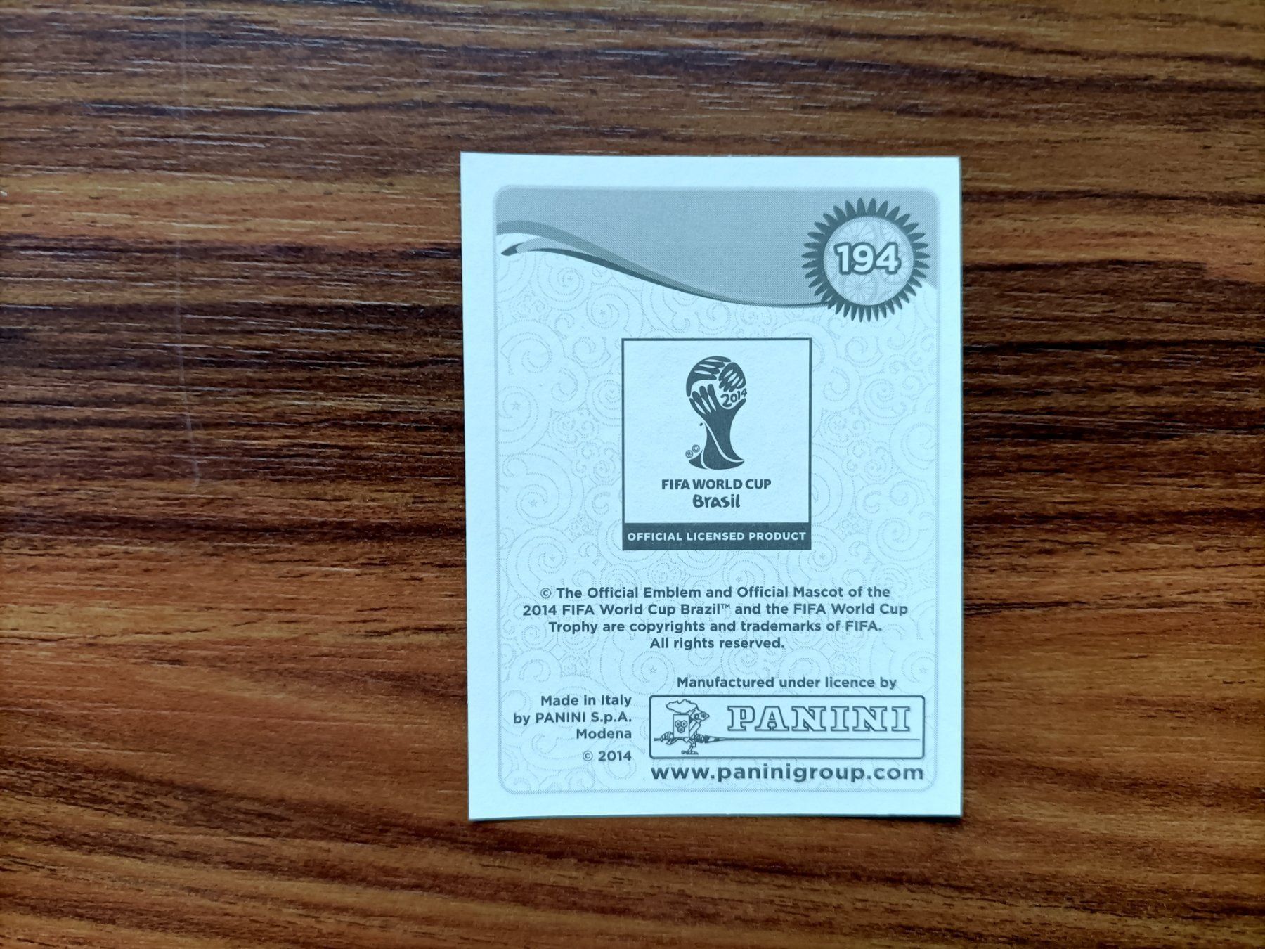 Panini Carte collezionabili: Panini-WM 2014 Nr. 194 – Nuovo (secondo la descrizione) da Hittnau venduto da stamps_and_coins 1