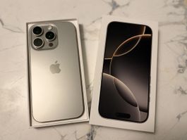 Apple iPhone 16 Pro 512 GB – Titan Natur – Wie neu